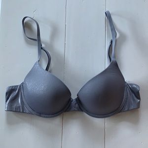 Victoria’s Secret Light Gray Metallic Bra 34A Used